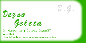 dezso geleta business card